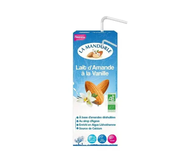 Lapte de migdale cu vanilie, eco-bio, 200ml - La Mandorle