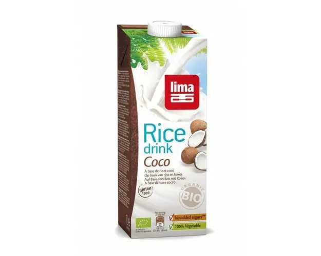 Lapte de orez cu cocos bio 1l - Lima