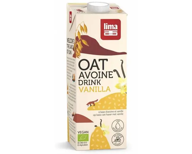 Lapte de ovaz cu vanilie bio 1l - Lima