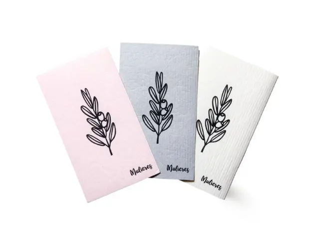 Lavete absorbante biodegradabile, 3 buc - Mulieres