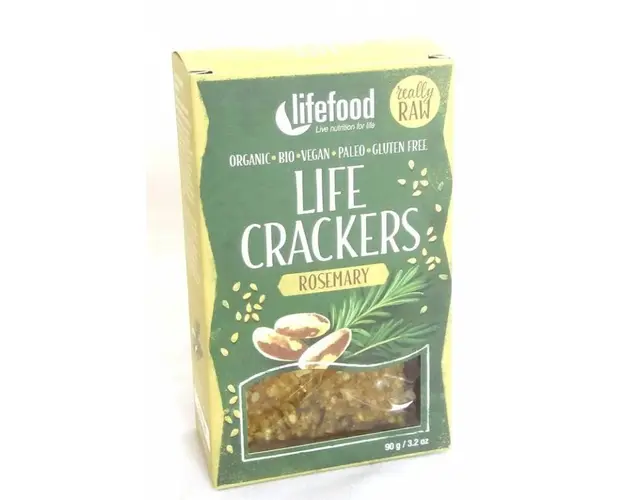 Lifecrackers cu rozmarin raw eco-bio 90g - Lifefood