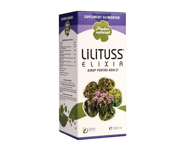 Lilituss Elixir Sirop Pentru Adulti, 200 ml, Adya Green Pharma