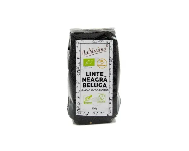 Linte neagra Beluga, eco-bio, 500 g, Nutrissimo