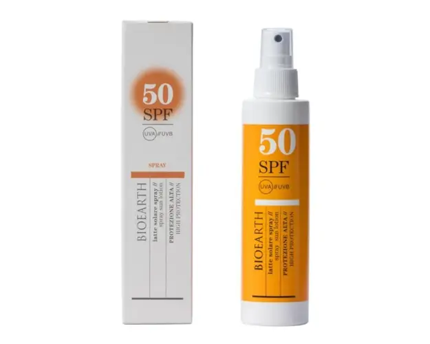 Lotiune solara spray pentru corp SPF50 cu ganoderma, 150ml - Bioearth