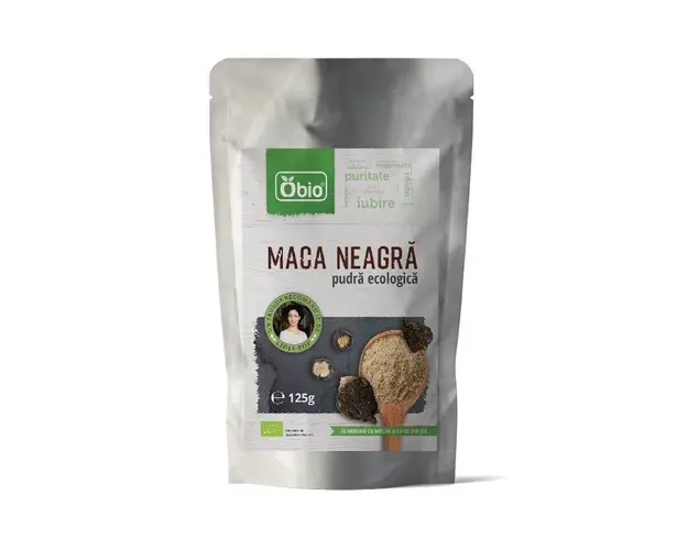 Maca neagra pudra eco-bio 125g, Obio