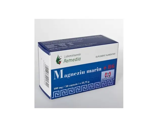 MAGNEZIU MARIN 100mg + B6 50cps, Remedia