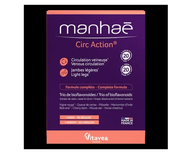 MANHAE CIRC ACTION - circulatie venoasa sanatoasa - 30 capsule