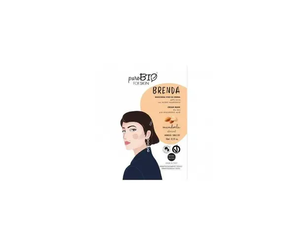 Masca crema pentru ten uscat BRENDA cu migdale, 10ml - PuroBio