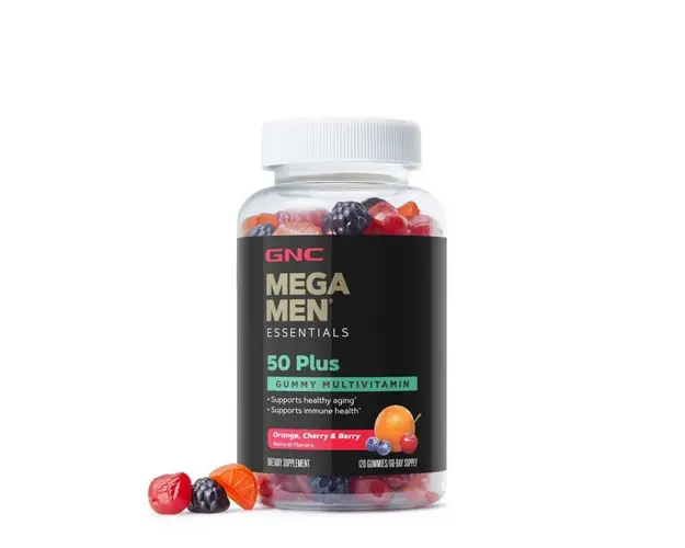 Mega Men Essentials Multivitamin 50 Plus, Jeleuri Multivitamine
