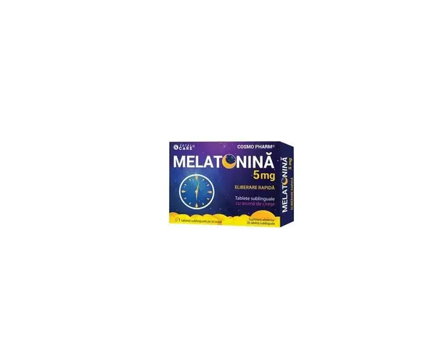 Melatonina eliberare rapida 5mg, 30 tablete sublinguale - Cosmopharm