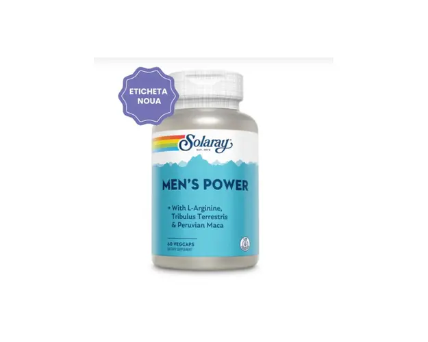 Men&apos;s Power 60 caps veg Solaray, Secom