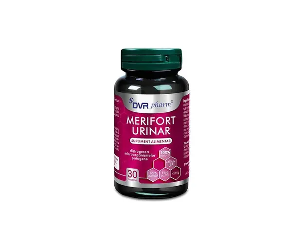 Merifort urinar, sustinea sanatatea reno-urinara, 30 capsule, DVR