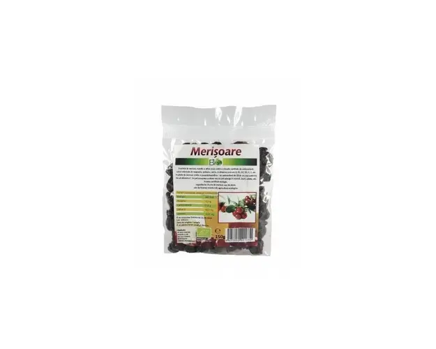 Merisoare fara zahar, confiate cu suc de mar 150g ECO-BIO - Deco