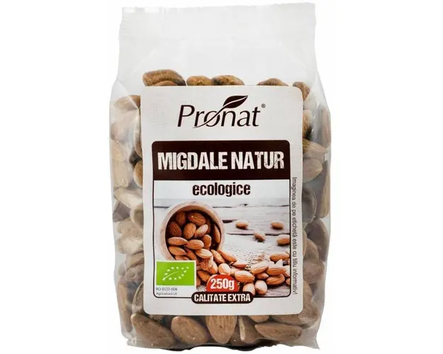Migdale natur samburi, eco-bio, 250 g, Pronat