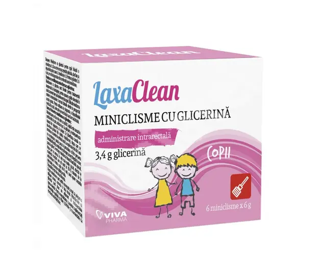 Miniclisme cu glicerina pentru copii LaxaClean, 6buc - Viva Pharma