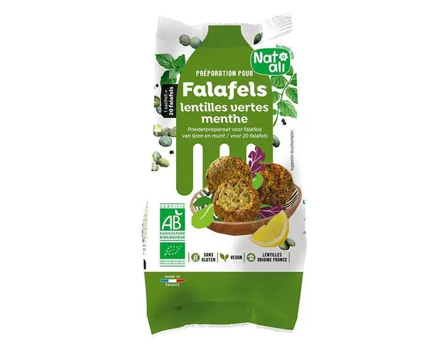 Mix pentru falafel Fara Gluten cu linte Eco-Bio 150g - Nat-ali