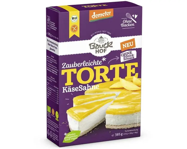 Mix pentru tort cu crema de branza,fara gluten, eco-bio, 385 g,