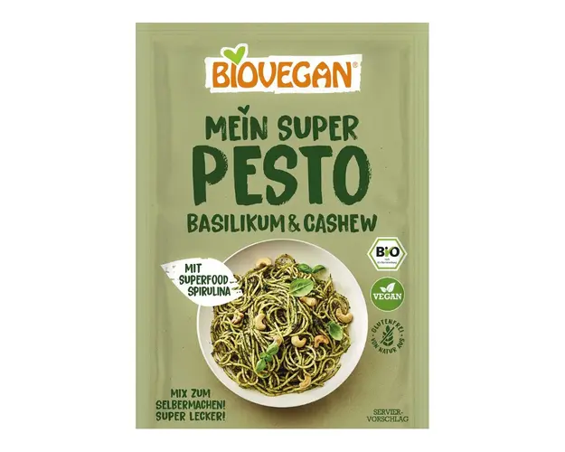 Mix vegan pentru pesto cu busuioc si caju, fara gluten, eco-bio, 17