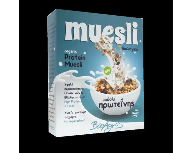 Muesli proteic, eco-bio, 350 g, BioAgros