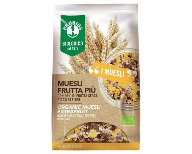 MUSLI CU MULTE FRUCTE, eco-bio, 750g, Probios