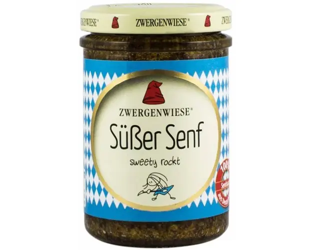 Mustar dulce cu seminte de mustar eco-bio 160ml Zwergenwiese