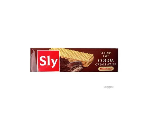 Napolitane fara zahar cu crema de cacao, 20g, Sly Nutritia