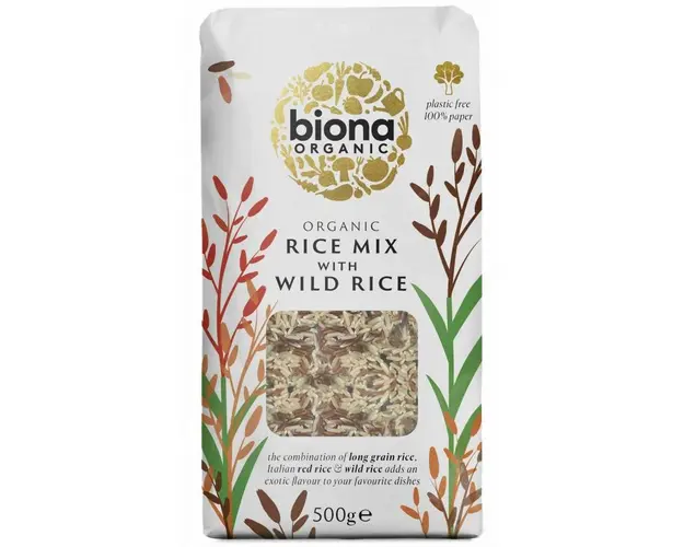 Orez mixt cu orez salbatic, eco-bio, 500g, Biona