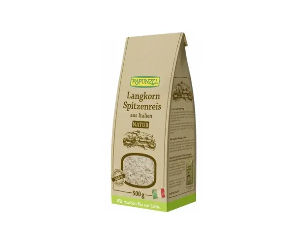 Orez natur cu bob lung ascutit, eco-bio, 500g - Rapunzel