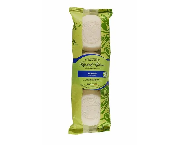 Pachet 3 sapunuri naturale cu patchouli, 450g - Rampal Latour