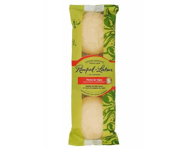 Pachet 3 sapunuri naturale cu piersica, 450g - Rampal Latour