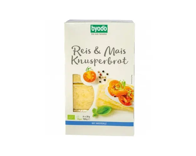 Paine crocanta cu orez si porumb, fara gluten, eco-bio, 160g - Byodo