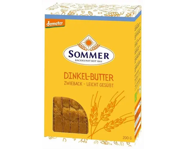 Paine crocanta din grau spelta cu unt Eco-Bio 200g - Sommer