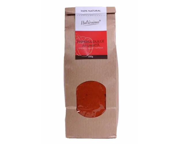 Paprika, boia dulce afumata, 200g - Nutrissimo