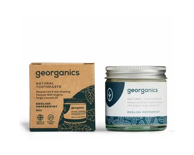 Pasta de dinti minerala, English Peppermint, 60ml - Georganics