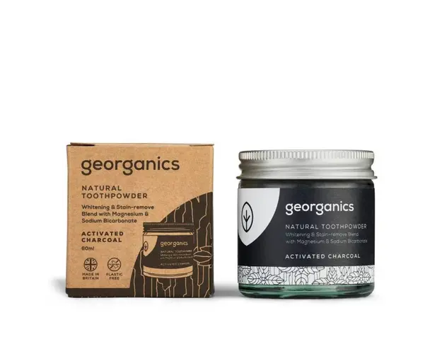 Pasta de dinti pudra, Charcoal, 60ml - Georganics