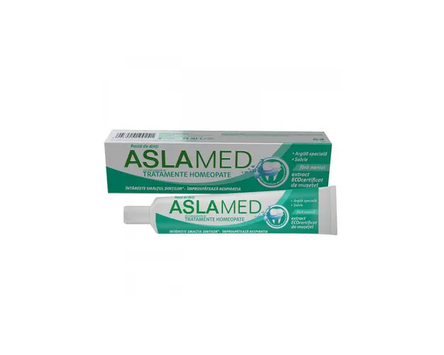 Pasta de dinti recomandata in tratamente homeopate, 75ml - AslaMed