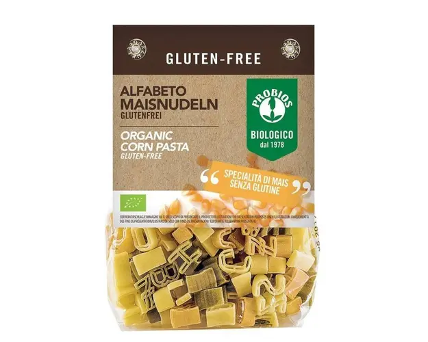 Paste alfabet din porumb, eco-bio, 400g - PROBIOS