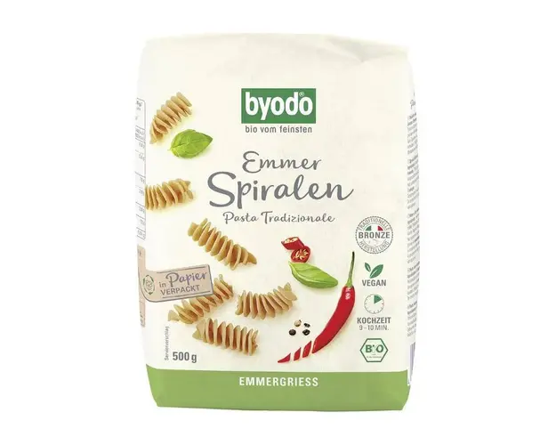 Paste Spirelli din grau emmer Eco-Bio 500g - Byodo