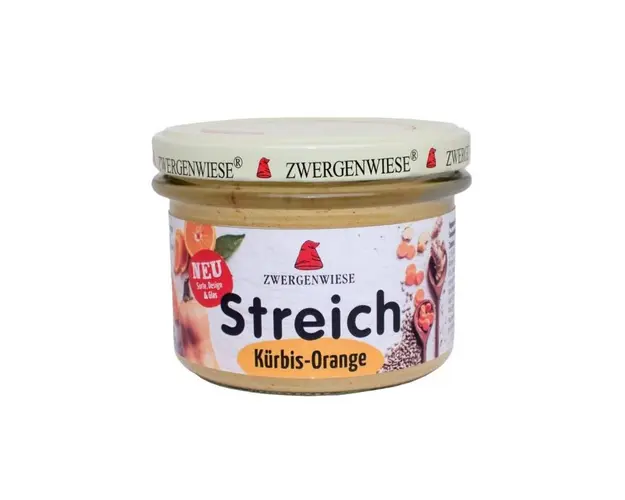 Pate vegetal de dovleac cu portocala, eco-bio, 180g - Zwergenwiese