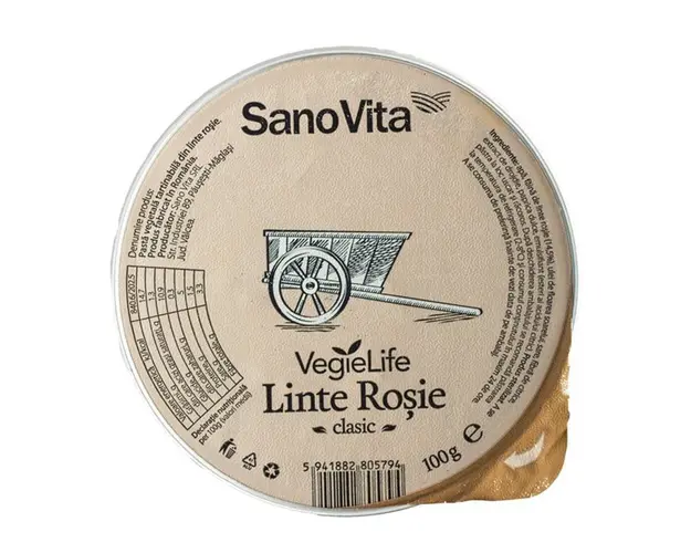 Pate vegetal din Linte rosie, 100g - Sano Vita