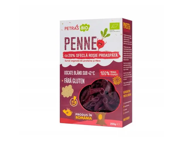 Penne din HRISCA si SFECLA ROSIE eco-bio 200g - Petras