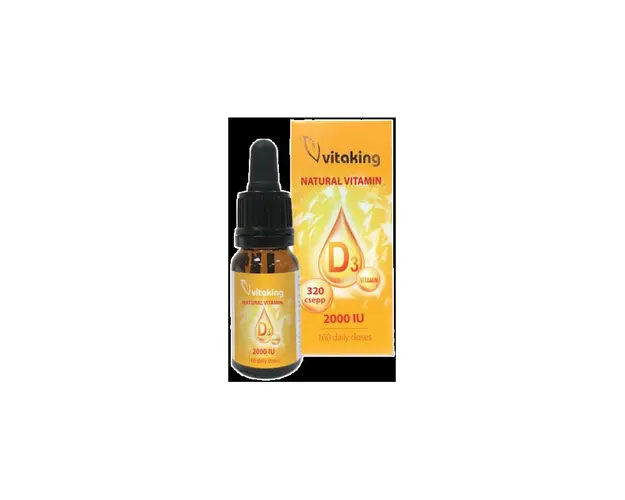 Picaturi De Vitamina D, 2000Ui, 10ml - Vitaking