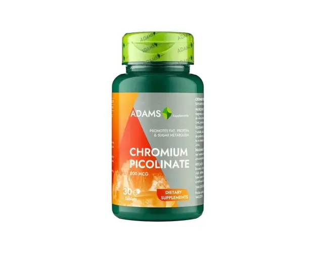 Picolinat de Crom (Chromium Picolinate), 200mcg, 90cps - ADAMS VISION