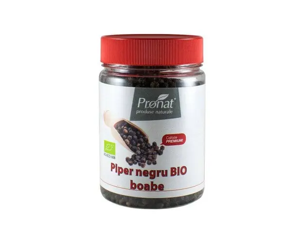 Piper negru boabe - eco-bio 140g - Pet - Pronat