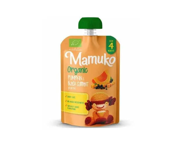 Piure de dovleac si coacaze, eco-bio, 100g Mamuko