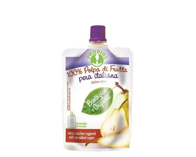 Piure de fructe fara zahar cu pere, eco-bio, 100g - PROBIOS