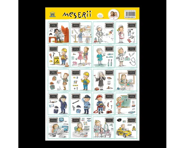 Plansa: Meserii cu Ema si Eric - carte - DPH