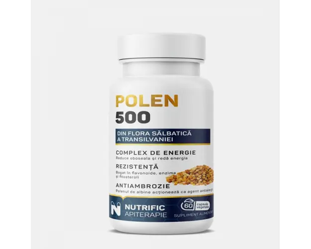 Polen capsule, 500 mg, 60 capsule vegetale, Nutrific