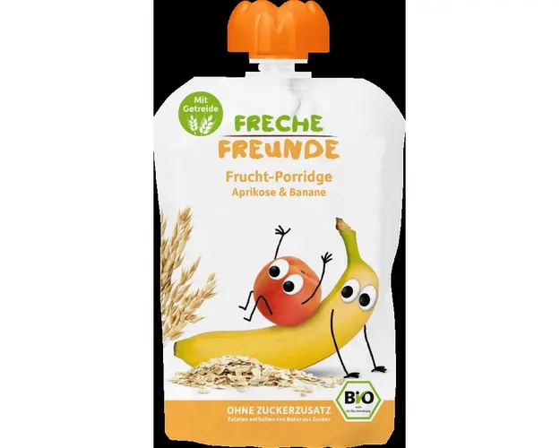Porridge de ovaz cu caise si banane, eco-bio, 100g - Erdbar