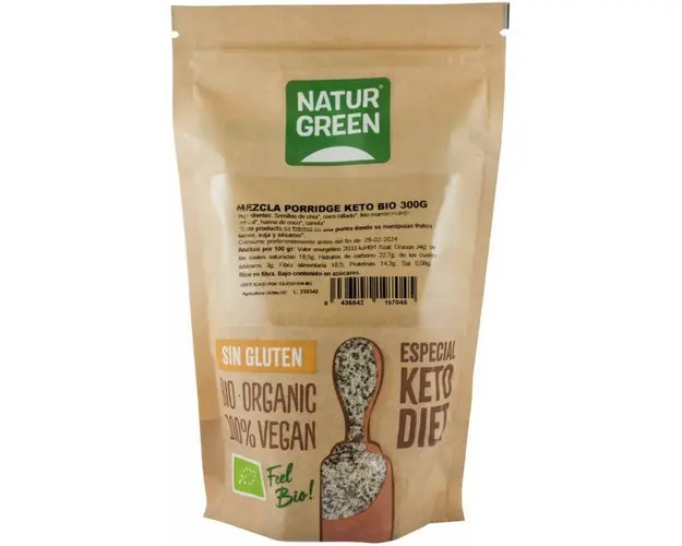 Premix Keto pentru porridge, eco-bio, 300g Natur Green